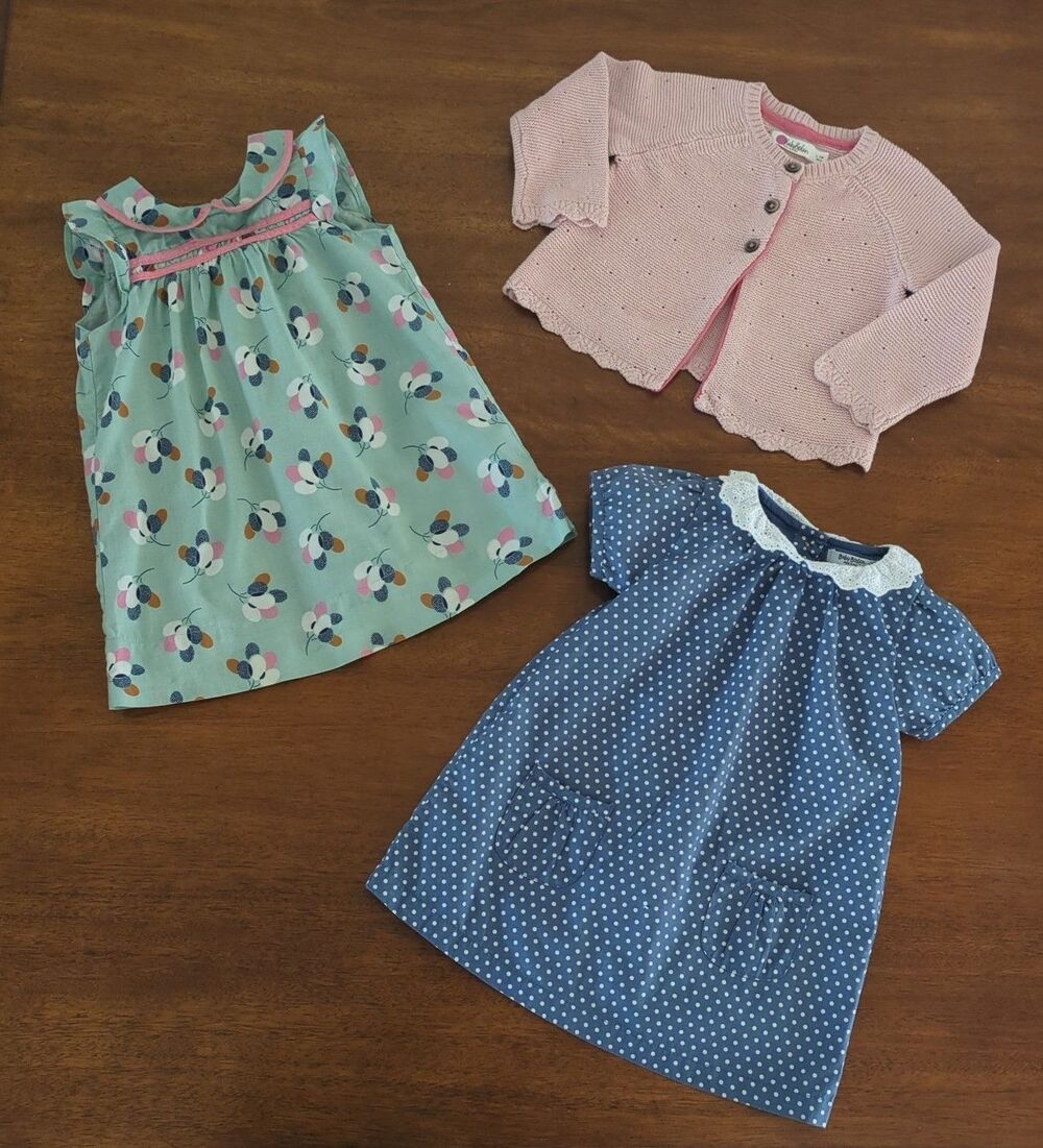 Baby Boden Girls Cardigan and dress lot size 6-12 M EUC